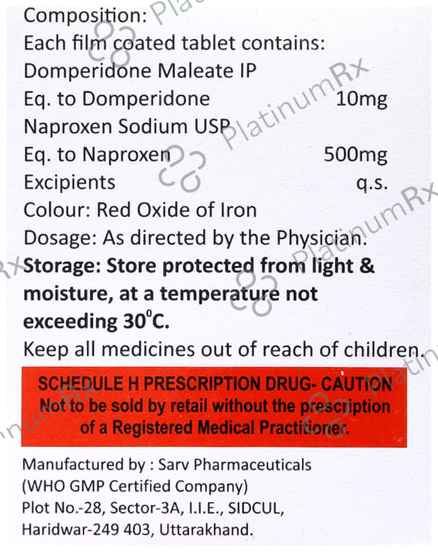 Migprova D 500mg Tablet 10s