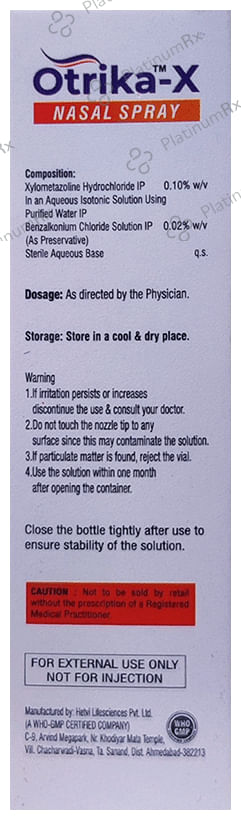Otrika-X Nasal Spray