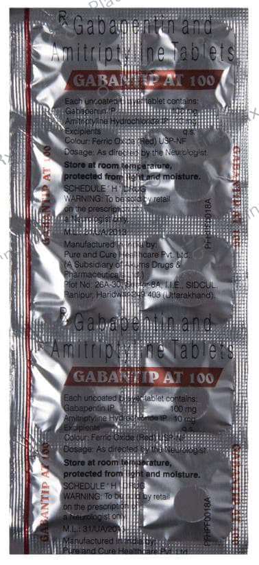 Gabantip AT 100/10mg Tablet 10s