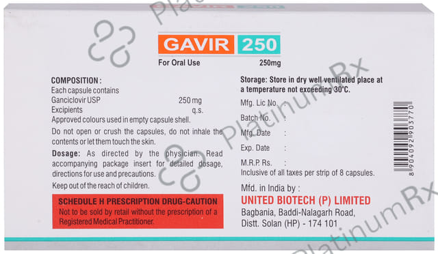 Gavir 250mg Capsule 8s