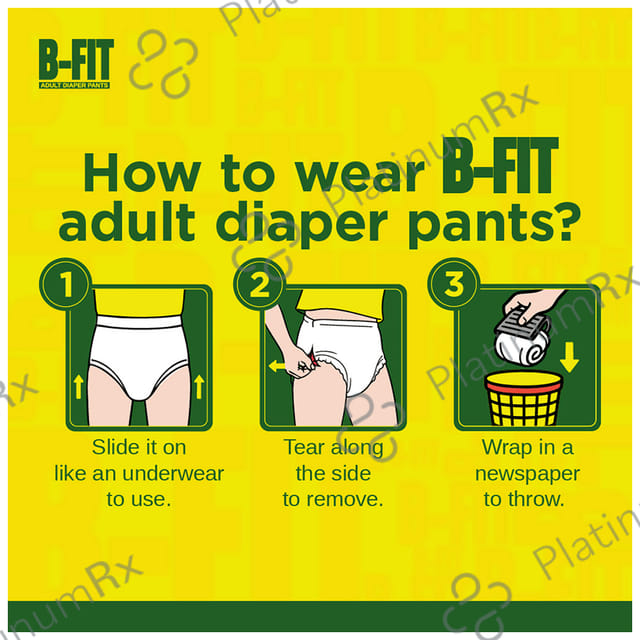 B Fit Adult Diaper Pants Large 10s