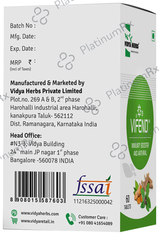 Vidya Herbs Vifend Immunity Booster and Antiviral Tablet