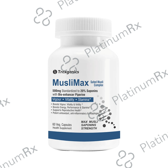 Trexgenics Muslimax Safed Musli Veg Capsule