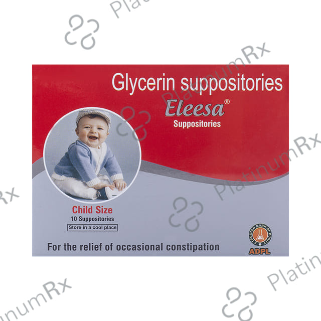Eleesa Glycerin Child Size Suppository for Constipation Relief