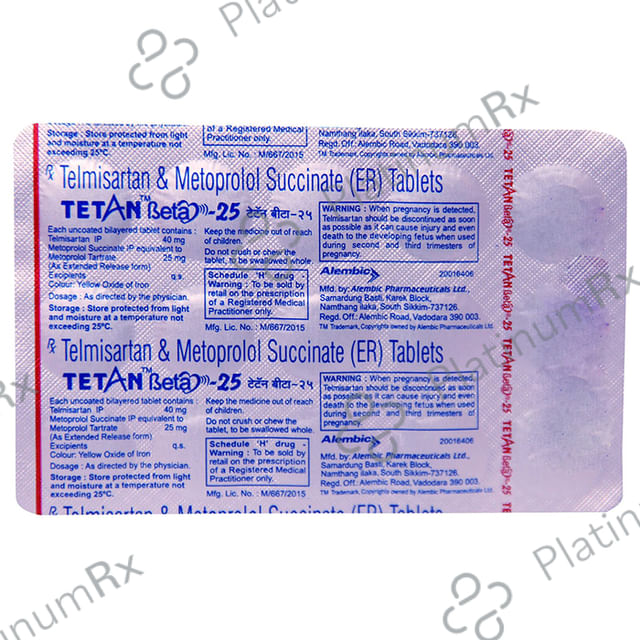 Tetan Beta 25mg Tablet ER 15s