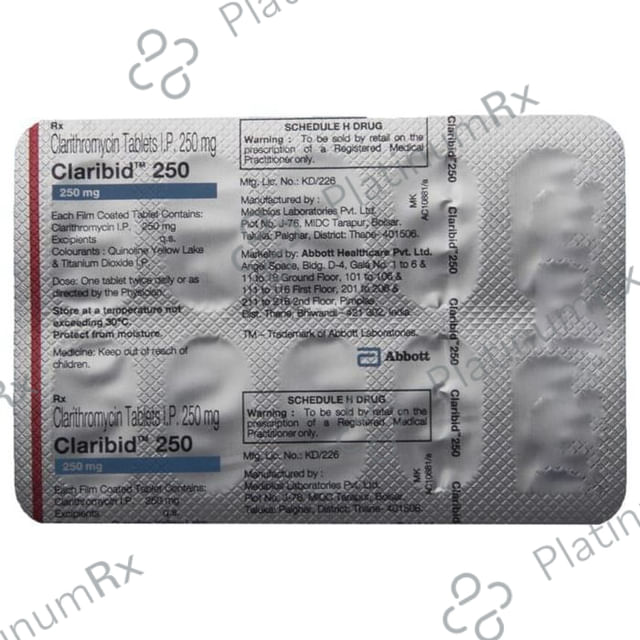Claribid 250mg Tablet 10s