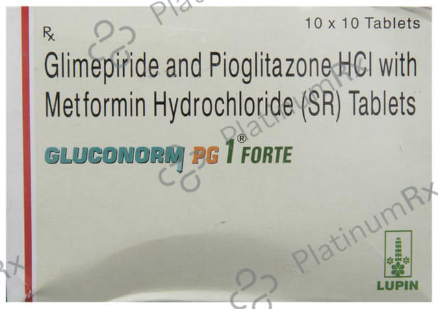 Gluconorm PG Forte 1/15/1000mg Tablet SR 10s