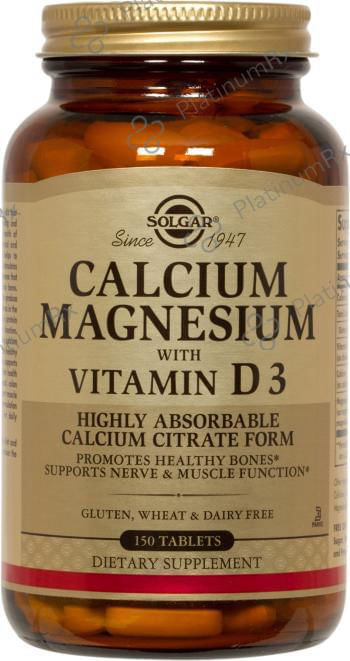 Solgar Calcium Magnesium with Vitamin D3 Tablet 150 tablets