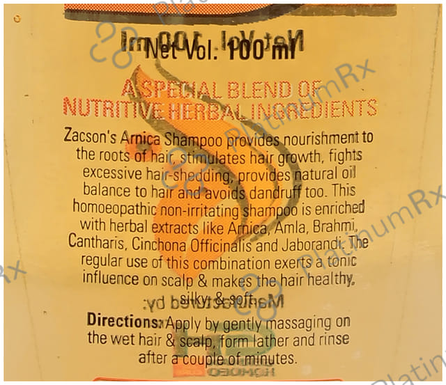 Zacson Arnica Shampoo 100 ml