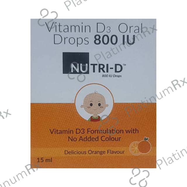 Nutri D 800 IU Delicious Orange Oral Drops 15ml