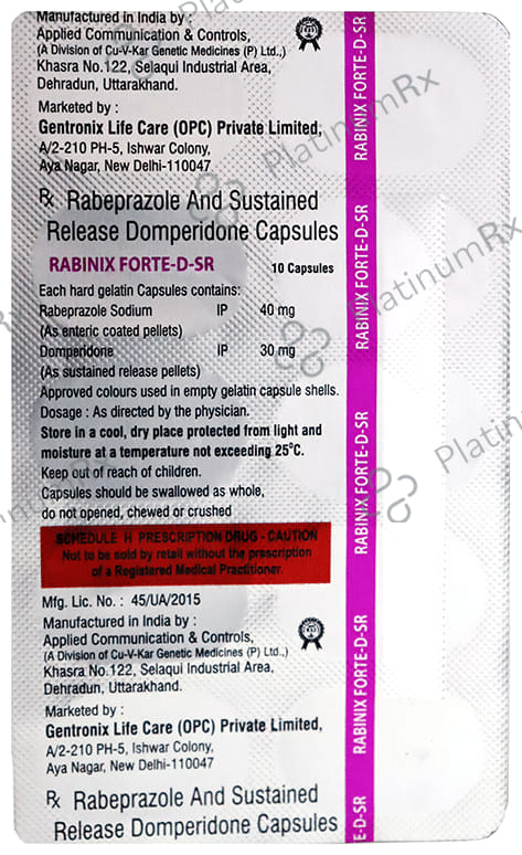 Rabinix Forte DSR 30/40mg Capsule 10s