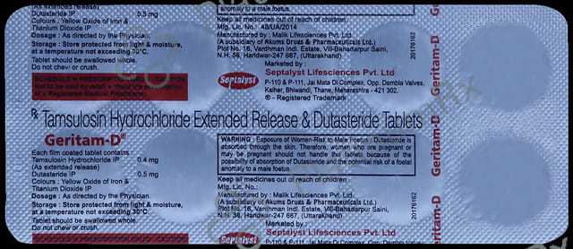 Geritam D 0.4/0.5mg Tablet 10s