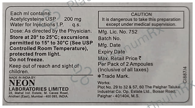Mucyst 400mg Injection 2X2ml
