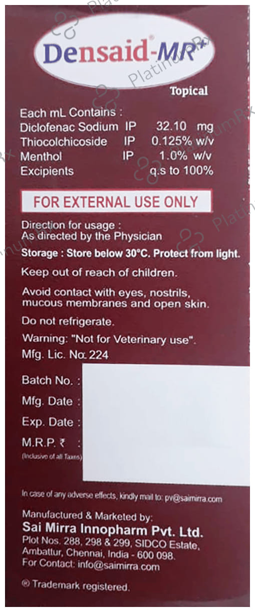 Densaid MR+ Topical Solution Roll On 40ml