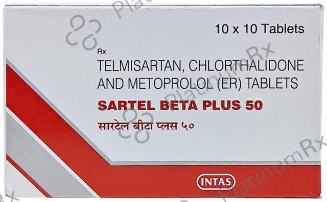 Sartel Beta Plus 12.5mg/50mg/40mg Tablet ER