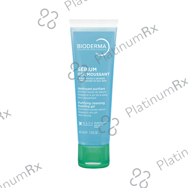 Bioderma Sebium Moussant Purifying Cleansing Foaming Gel 45ml