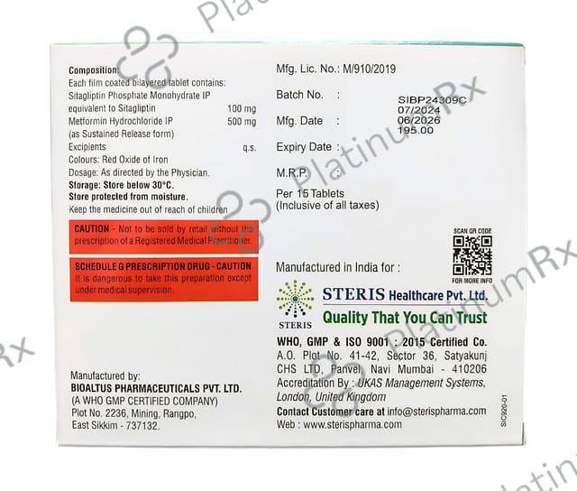 ST Gliptin M 100/500mg Tablet SR 15s