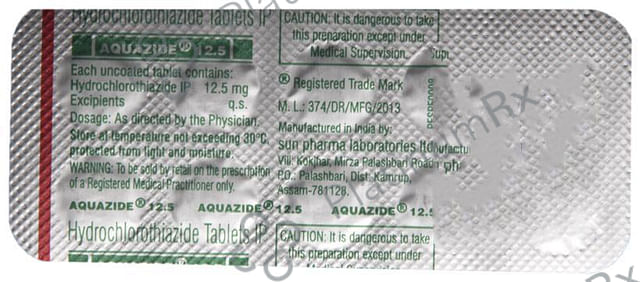 Aquazide 12.5mg Tablet 10s