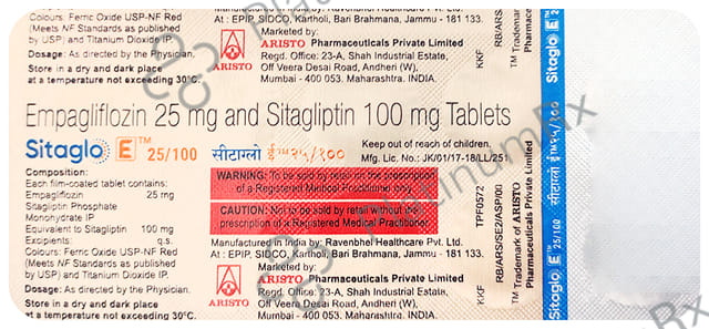 Sitaglo E 25/100mg Tablet 10s