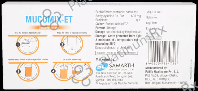 Mucomix ET Effervescent Tablet Orange Sugar Free