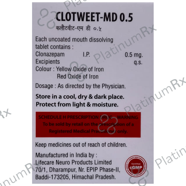 Clotweet 0.5mg Tablet 10s