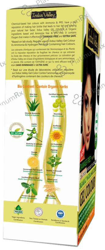 Indus Valley Organically Natural Hair Colour Gel - No Ammonia - Light Brown