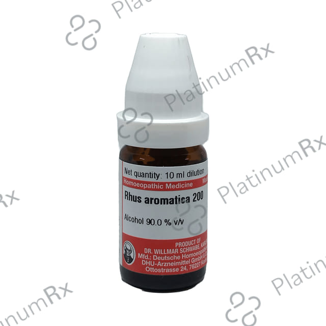 Dr Willmar Schwabe Germany Rhus Aromatica Dilution 200