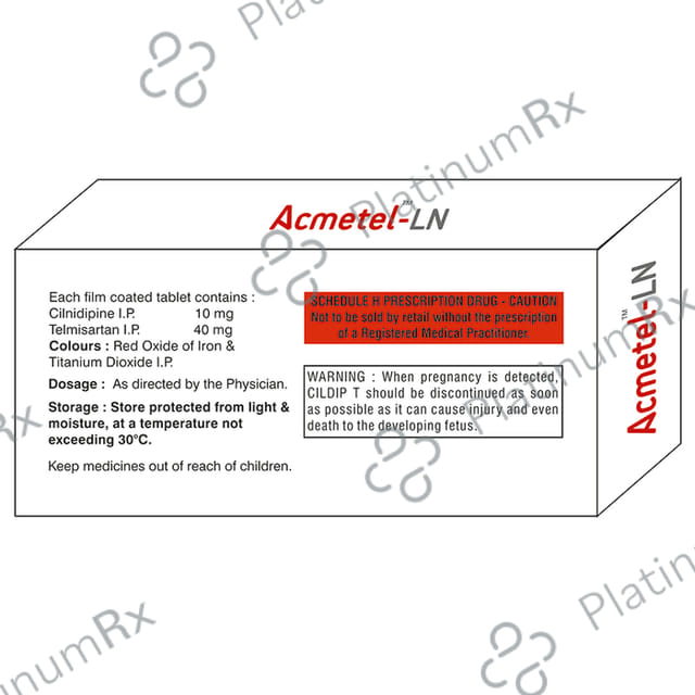 Acmetel LN 10/40mg Tablet 10s