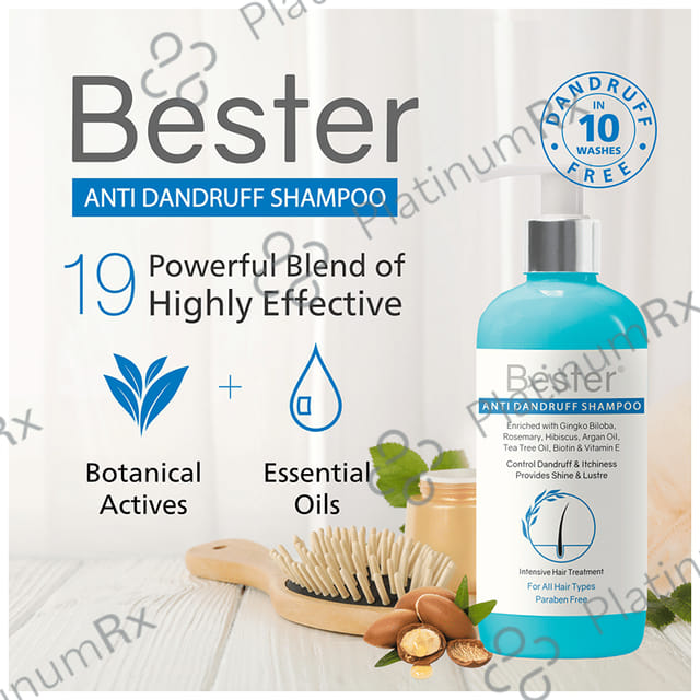 Bester Anti Dandruff Shampoo (300ml Each) 1 Bottle
