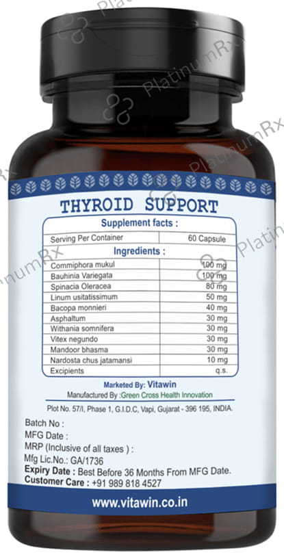 Vitawin Thyroid Support Vegetarian Capsule
