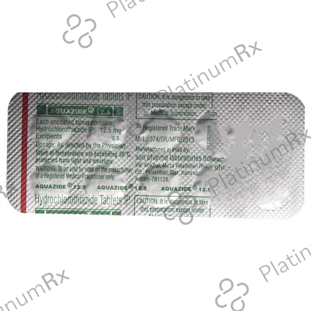 Aquazide 12.5mg Tablet 10s