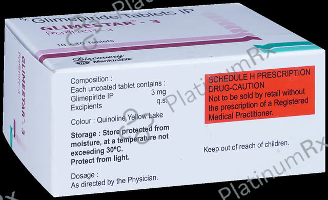Glimestar 3mg Tablet 10s