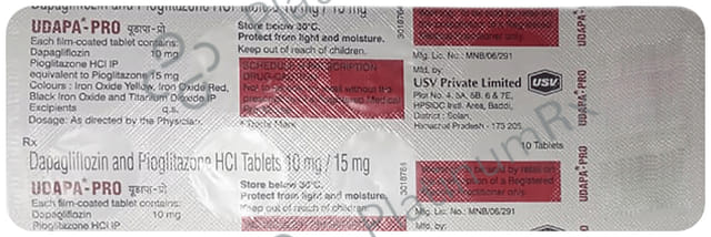 Udapa Pro 10/15mg Tablet 10s