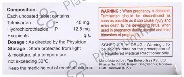 Telmiyug H Tablet 10 Tablet