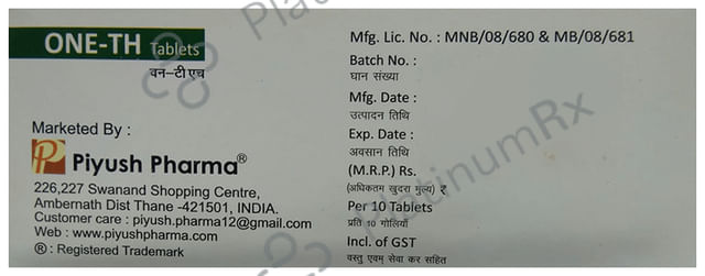 One TH 100/4mg Tablet 10s