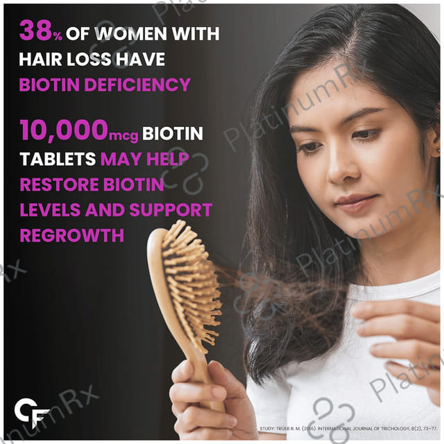 Carbamide Forte Biotin 10,000mcg Tablet for Skin, Hair & Nail Health 120 tablets