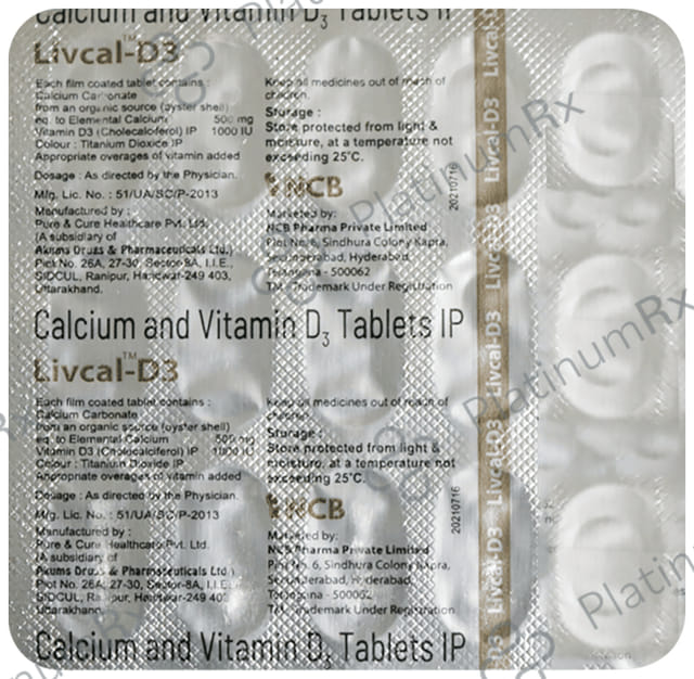 Livcal D3 Tablet 15s
