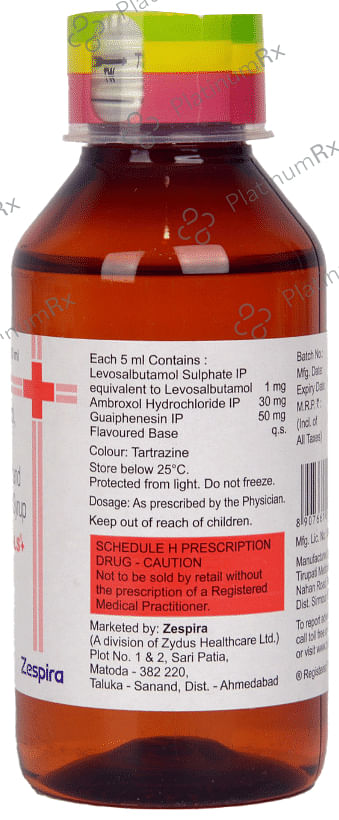 Bricarex LS Plus 30/50/1mg Syrup 100ml