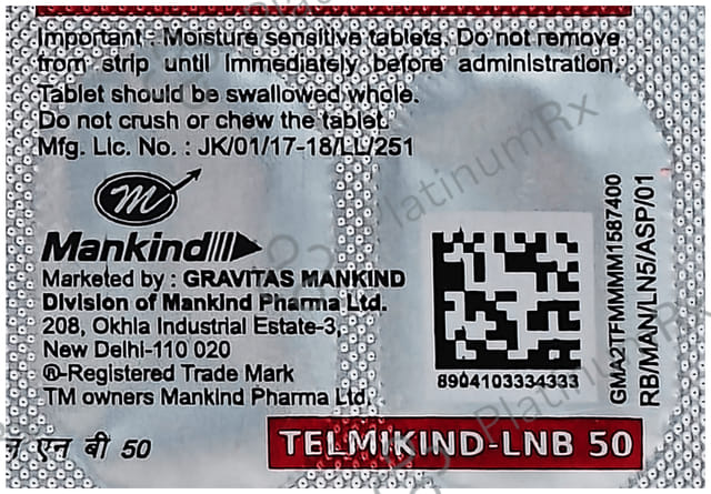 Telmikind LNB 10/50/40mg Tablet ER 10s