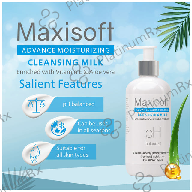 Maxisoft PH Balanced Advance Moisturizing Cleansing Milk (300ml Each) 1 Bottle