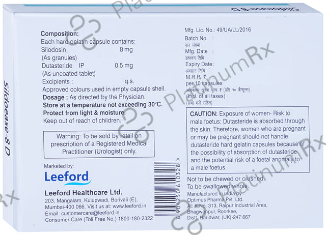 Sildoease 8D 0.5/8mg Capsule 10s