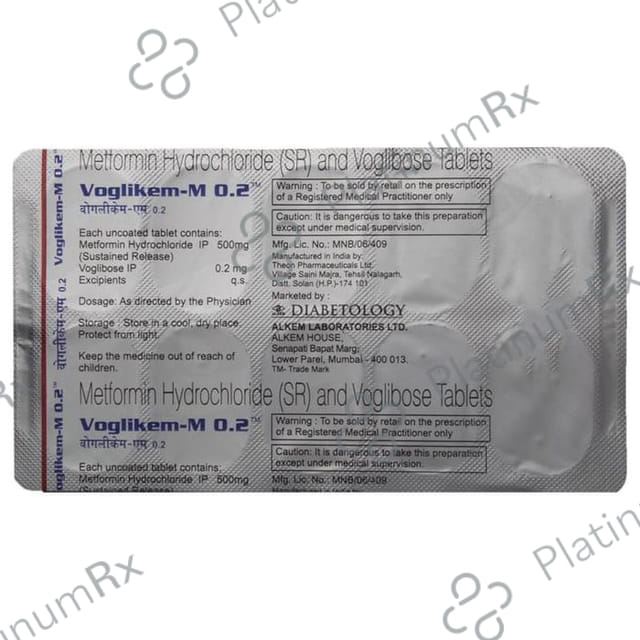 Voglikem M 500/0.2mg Tablet SR 10s