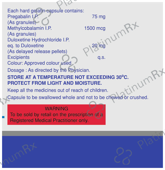 Pregalin DM 75/20mg Capsule 10s