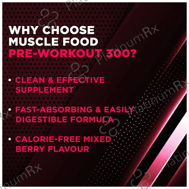 Dr. Morepen Muscle Food Pre Workout 300 Berry Burst