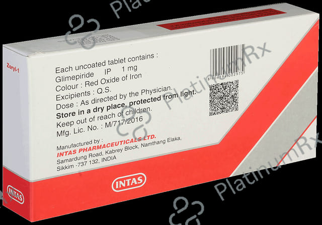 Zoryl 1mg Tablet 15s