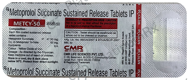 Metcy 50 Tablet SR 10 Tablet SR
