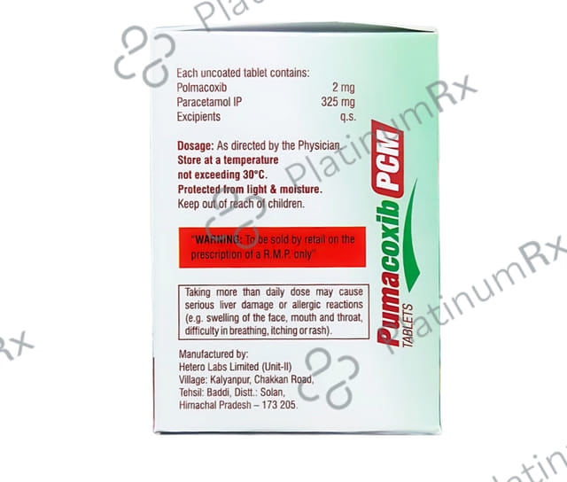 Pumacoxib PCM 2/325mg Tablet 10s
