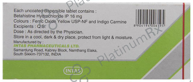 Zevert 16 Tablet DT