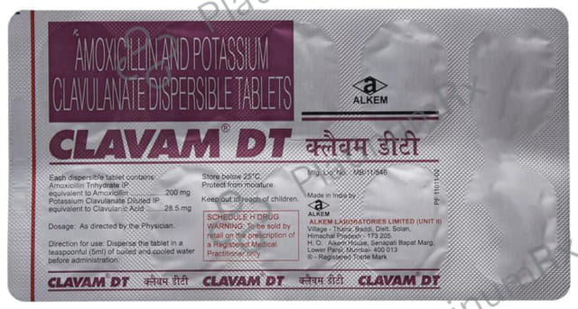 Clavam 200/28.5mg Tablet 10s