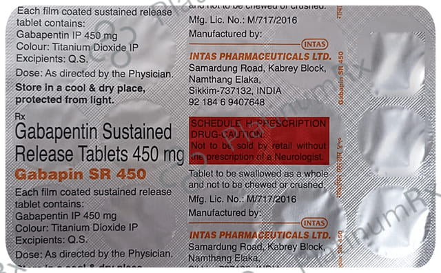 Gabapin SR 450mg Tablet 15s